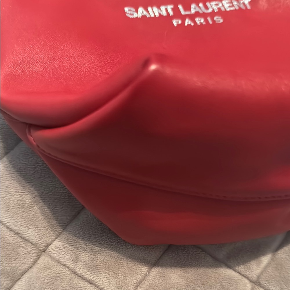 Saint Laurent Red Teddy Crossbody Bag - Picture 7 of 12